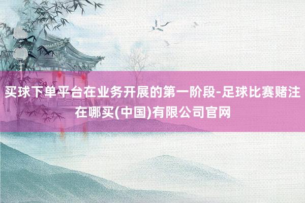 买球下单平台在业务开展的第一阶段-足球比赛赌注在哪买(中国)有限公司官网