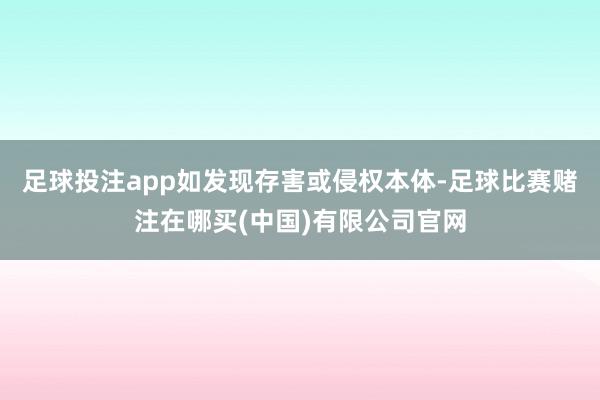 足球投注app如发现存害或侵权本体-足球比赛赌注在哪买(中国)有限公司官网