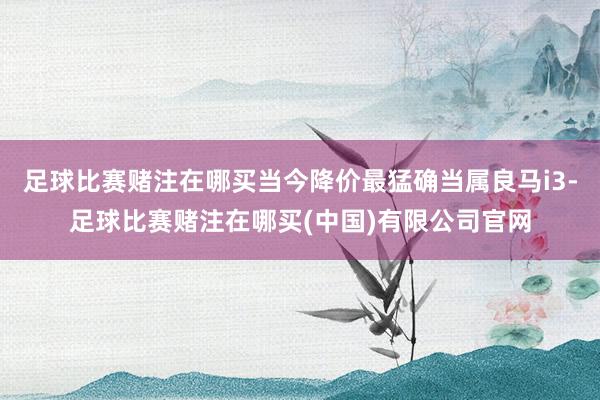 足球比赛赌注在哪买当今降价最猛确当属良马i3-足球比赛赌注在哪买(中国)有限公司官网