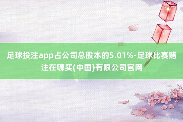 足球投注app占公司总股本的5.01%-足球比赛赌注在哪买(中国)有限公司官网