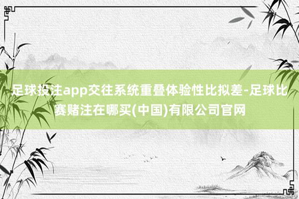 足球投注app交往系统重叠体验性比拟差-足球比赛赌注在哪买(中国)有限公司官网