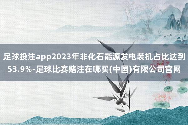 足球投注app2023年非化石能源发电装机占比达到53.9%-足球比赛赌注在哪买(中国)有限公司官网