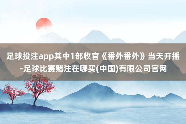 足球投注app其中1部收官《番外番外》当天开播-足球比赛赌注在哪买(中国)有限公司官网
