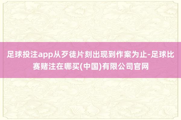 足球投注app从歹徒片刻出现到作案为止-足球比赛赌注在哪买(中国)有限公司官网