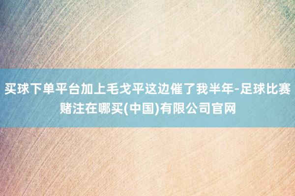 买球下单平台加上毛戈平这边催了我半年-足球比赛赌注在哪买(中国)有限公司官网