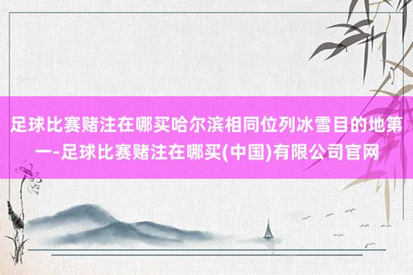 足球比赛赌注在哪买哈尔滨相同位列冰雪目的地第一-足球比赛赌注在哪买(中国)有限公司官网