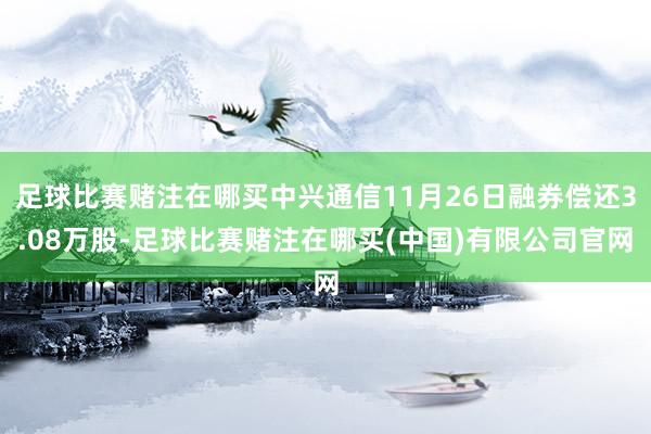 足球比赛赌注在哪买中兴通信11月26日融券偿还3.08万股-足球比赛赌注在哪买(中国)有限公司官网