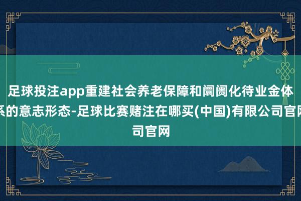 足球投注app重建社会养老保障和阛阓化待业金体系的意志形态-足球比赛赌注在哪买(中国)有限公司官网