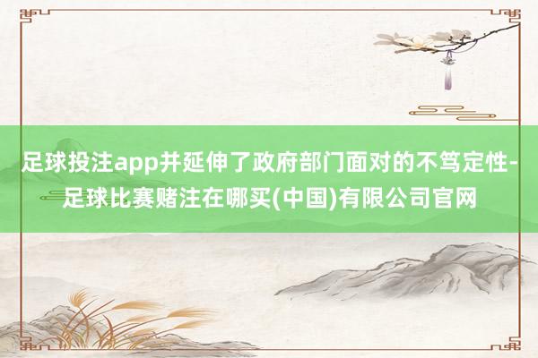 足球投注app并延伸了政府部门面对的不笃定性-足球比赛赌注在哪买(中国)有限公司官网
