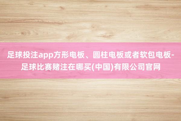 足球投注app方形电板、圆柱电板或者软包电板-足球比赛赌注在哪买(中国)有限公司官网
