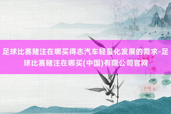 足球比赛赌注在哪买得志汽车轻量化发展的需求-足球比赛赌注在哪买(中国)有限公司官网
