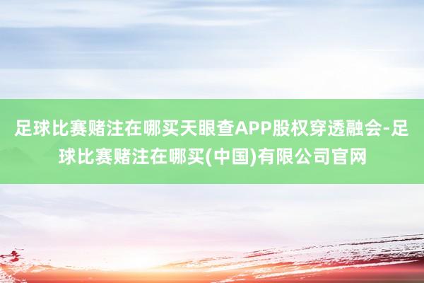 足球比赛赌注在哪买天眼查APP股权穿透融会-足球比赛赌注在哪买(中国)有限公司官网