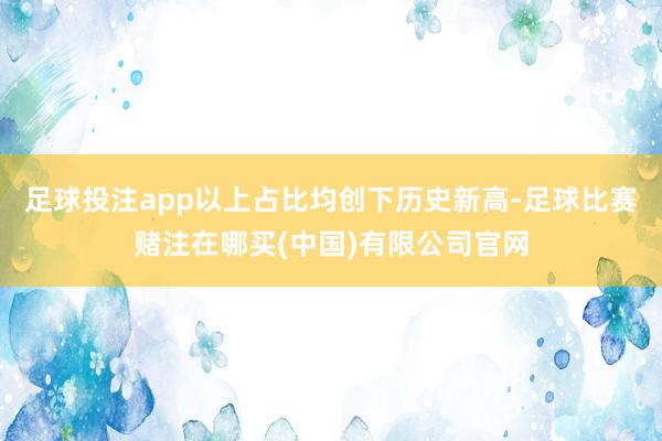 足球投注app以上占比均创下历史新高-足球比赛赌注在哪买(中国)有限公司官网