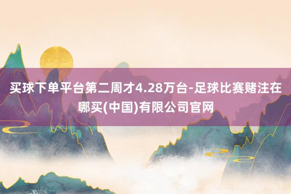 买球下单平台第二周才4.28万台-足球比赛赌注在哪买(中国)有限公司官网
