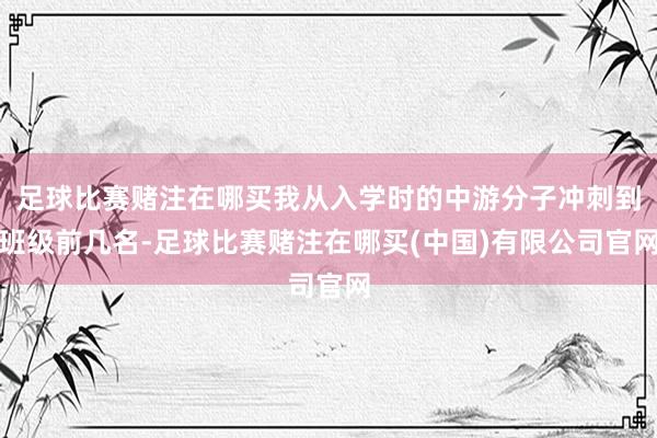 足球比赛赌注在哪买我从入学时的中游分子冲刺到班级前几名-足球比赛赌注在哪买(中国)有限公司官网