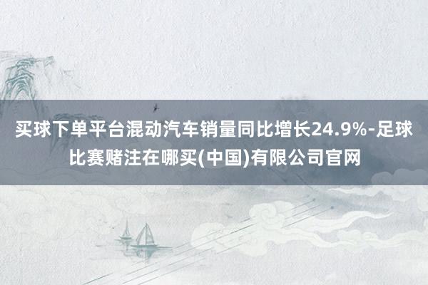 买球下单平台混动汽车销量同比增长24.9%-足球比赛赌注在哪买(中国)有限公司官网