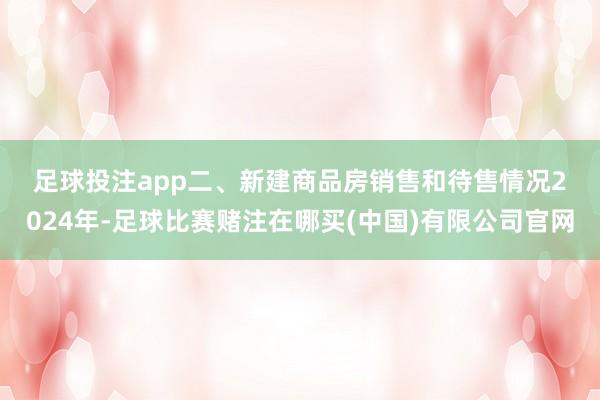 足球投注app　　二、新建商品房销售和待售情况　　2024年-足球比赛赌注在哪买(中国)有限公司官网