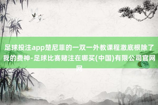 足球投注app楚尼菲的一双一外教课程澈底根除了我的费神-足球比赛赌注在哪买(中国)有限公司官网
