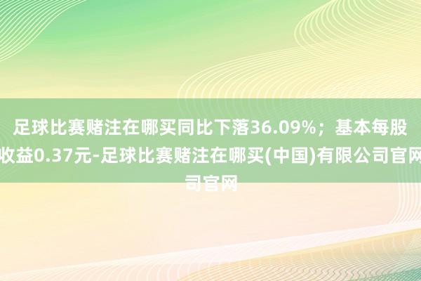 足球比赛赌注在哪买同比下落36.09%；基本每股收益0.37元-足球比赛赌注在哪买(中国)有限公司官网