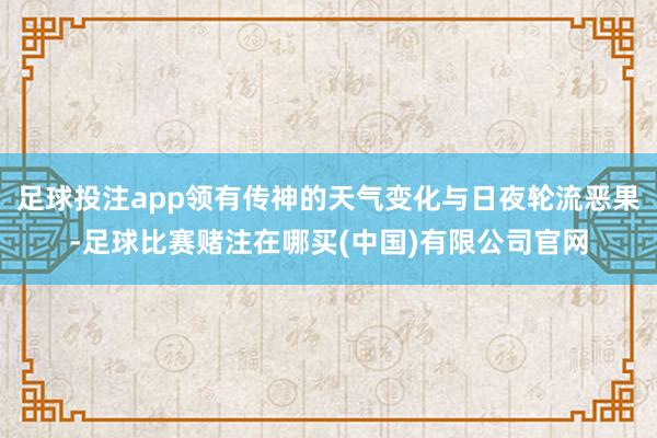 足球投注app领有传神的天气变化与日夜轮流恶果-足球比赛赌注在哪买(中国)有限公司官网