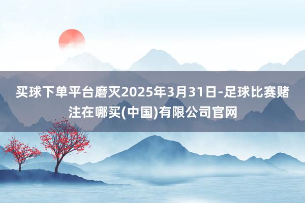 买球下单平台磨灭2025年3月31日-足球比赛赌注在哪买(中国)有限公司官网