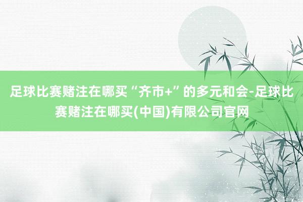 足球比赛赌注在哪买“齐市+”的多元和会-足球比赛赌注在哪买(中国)有限公司官网