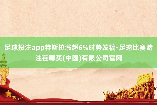 足球投注app特斯拉涨超6%时势发稿-足球比赛赌注在哪买(中国)有限公司官网