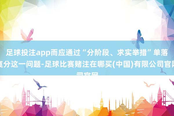 足球投注app而应通过“分阶段、求实举措”单落寞分这一问题-足球比赛赌注在哪买(中国)有限公司官网