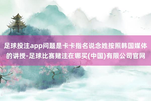 足球投注app问题是卡卡指名说念姓按照韩国媒体的讲授-足球比赛赌注在哪买(中国)有限公司官网