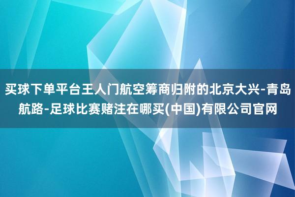 买球下单平台王人门航空筹商归附的北京大兴-青岛航路-足球比赛赌注在哪买(中国)有限公司官网