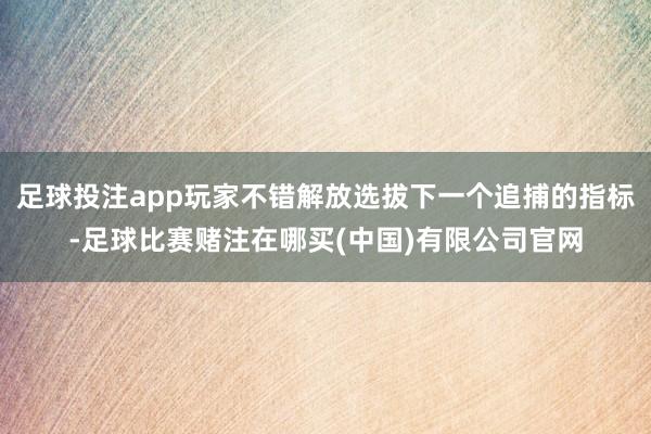 足球投注app玩家不错解放选拔下一个追捕的指标-足球比赛赌注在哪买(中国)有限公司官网