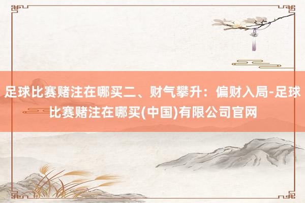 足球比赛赌注在哪买二、财气攀升：偏财入局-足球比赛赌注在哪买(中国)有限公司官网