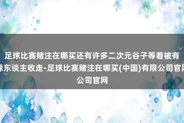 足球比赛赌注在哪买还有许多二次元谷子等着被有缘东谈主收走-足球比赛赌注在哪买(中国)有限公司官网
