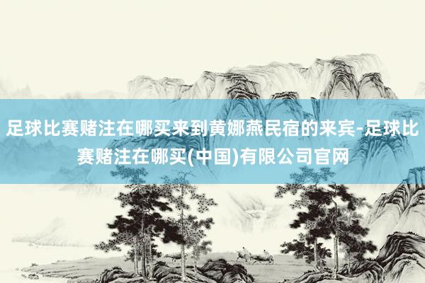 足球比赛赌注在哪买来到黄娜燕民宿的来宾-足球比赛赌注在哪买(中国)有限公司官网