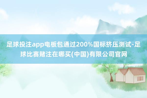 足球投注app电板包通过200%国标挤压测试-足球比赛赌注在哪买(中国)有限公司官网