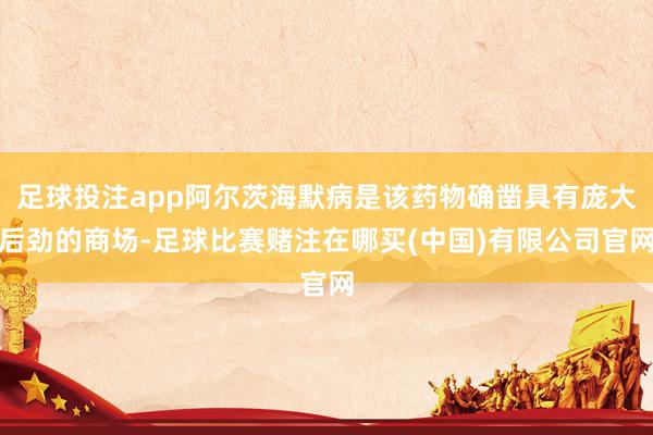 足球投注app阿尔茨海默病是该药物确凿具有庞大后劲的商场-足球比赛赌注在哪买(中国)有限公司官网