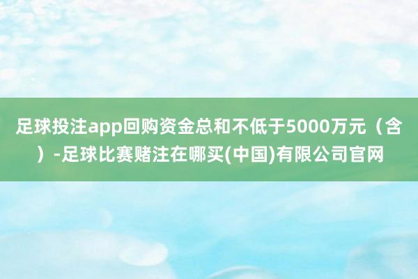 足球投注app回购资金总和不低于5000万元（含）-足球比赛赌注在哪买(中国)有限公司官网