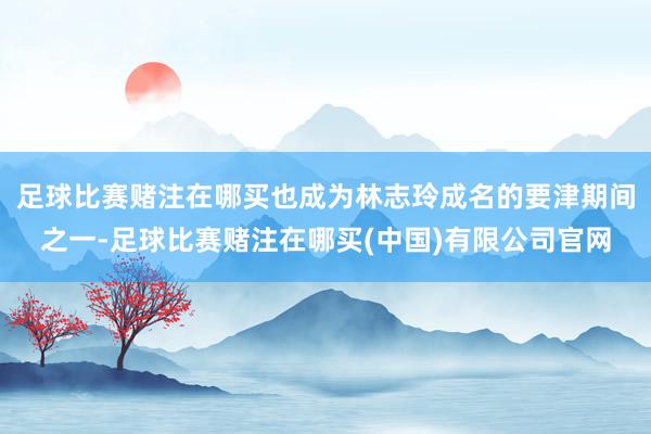 足球比赛赌注在哪买也成为林志玲成名的要津期间之一-足球比赛赌注在哪买(中国)有限公司官网