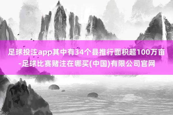 足球投注app其中有34个县推行面积超100万亩-足球比赛赌注在哪买(中国)有限公司官网