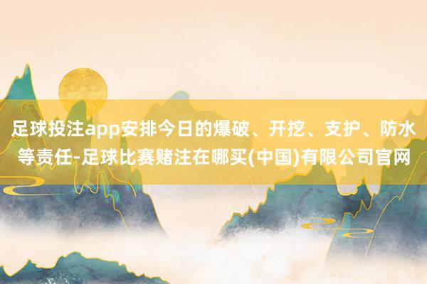 足球投注app安排今日的爆破、开挖、支护、防水等责任-足球比赛赌注在哪买(中国)有限公司官网
