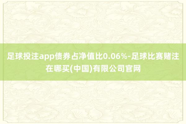 足球投注app债券占净值比0.06%-足球比赛赌注在哪买(中国)有限公司官网