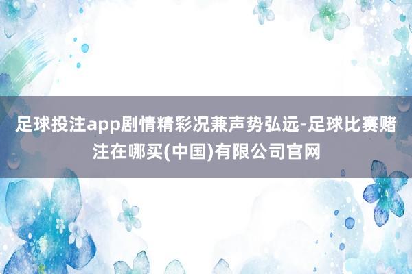 足球投注app剧情精彩况兼声势弘远-足球比赛赌注在哪买(中国)有限公司官网