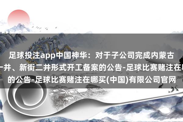 足球投注app中国神华：对于子公司完成内蒙古新街台格庙矿区新街一井、新街二井形式开工备案的公告-足球比赛赌注在哪买(中国)有限公司官网