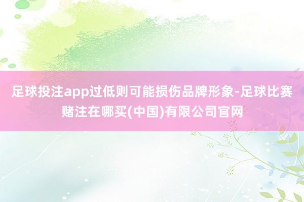 足球投注app过低则可能损伤品牌形象-足球比赛赌注在哪买(中国)有限公司官网