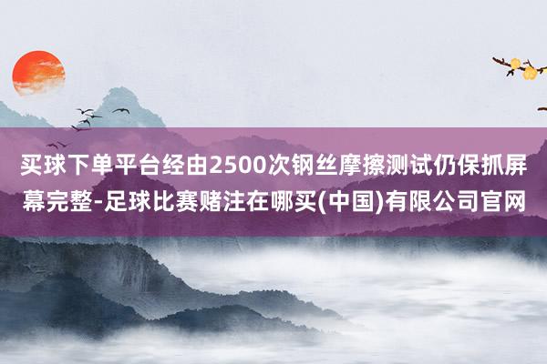 买球下单平台经由2500次钢丝摩擦测试仍保抓屏幕完整-足球比赛赌注在哪买(中国)有限公司官网