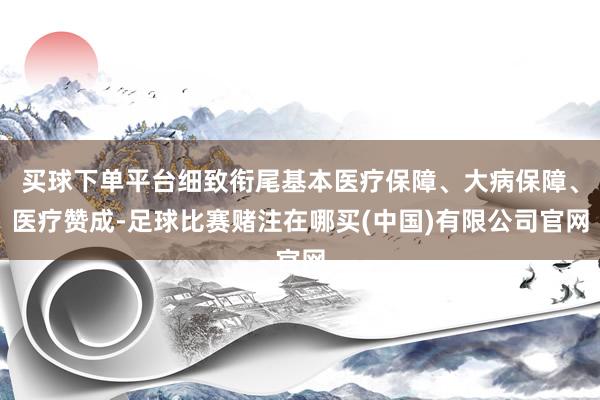 买球下单平台细致衔尾基本医疗保障、大病保障、医疗赞成-足球比赛赌注在哪买(中国)有限公司官网