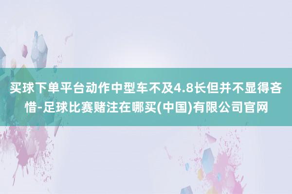 买球下单平台动作中型车不及4.8长但并不显得吝惜-足球比赛赌注在哪买(中国)有限公司官网