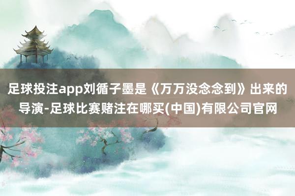 足球投注app刘循子墨是《万万没念念到》出来的导演-足球比赛赌注在哪买(中国)有限公司官网