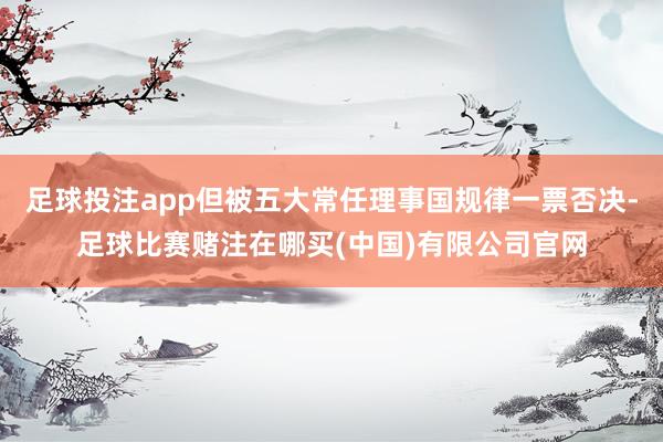 足球投注app但被五大常任理事国规律一票否决-足球比赛赌注在哪买(中国)有限公司官网