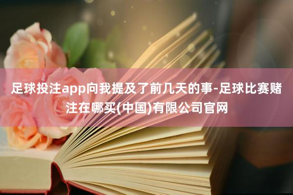 足球投注app向我提及了前几天的事-足球比赛赌注在哪买(中国)有限公司官网